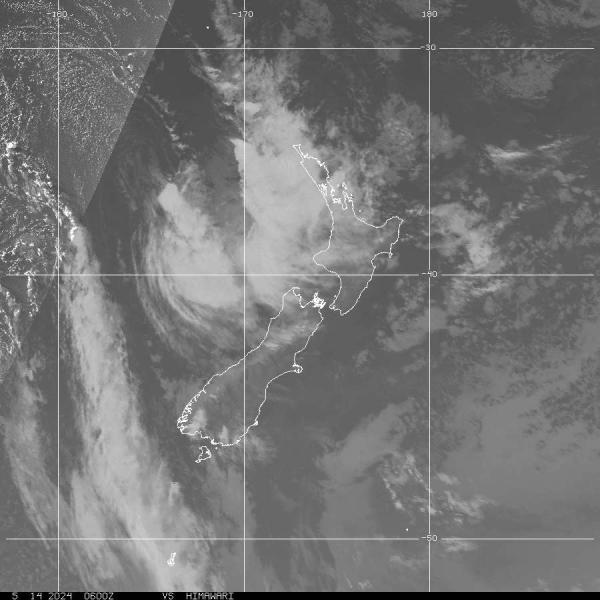 ניו זילנד מזג אוויר ענן מפה 