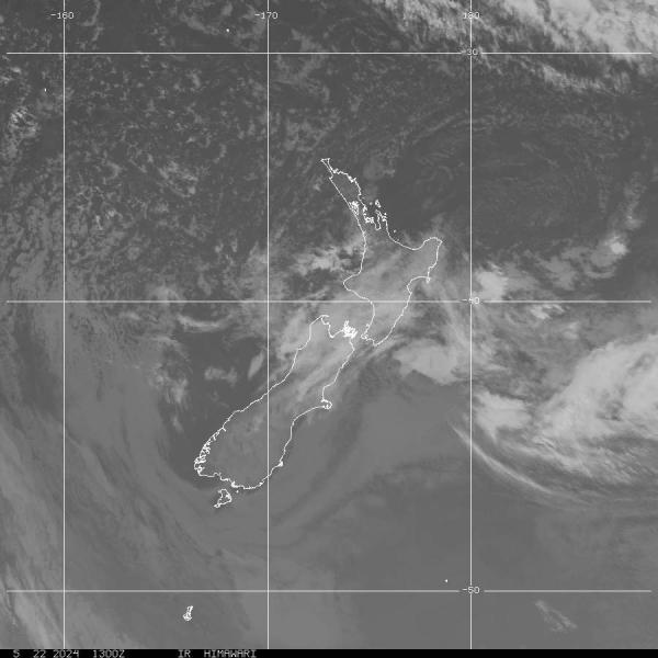 Noua Zeelandă Hartă starea vremii nor 