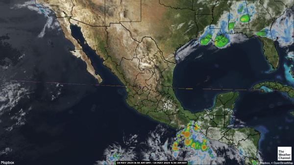 Nicaragua Sää pilvi kartta 