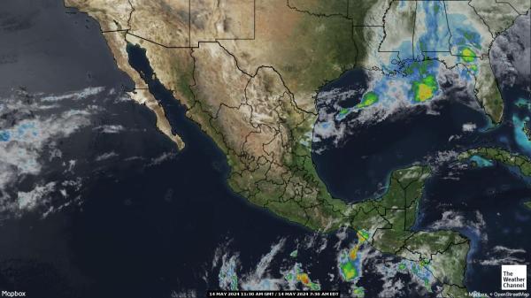 Nicaragua Időjárás felhő térkép 