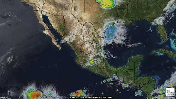 Nicaragua Meteo nuvola mappa 