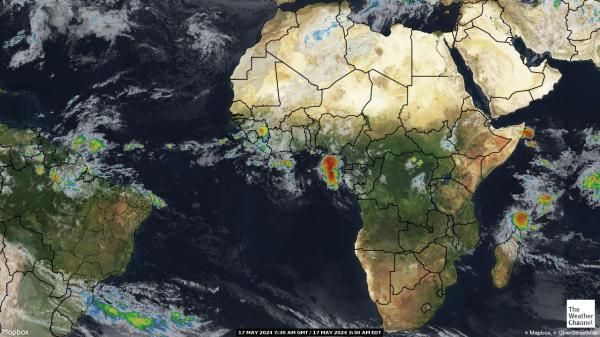 Nigeria Previsão do tempo nuvem mapa 
