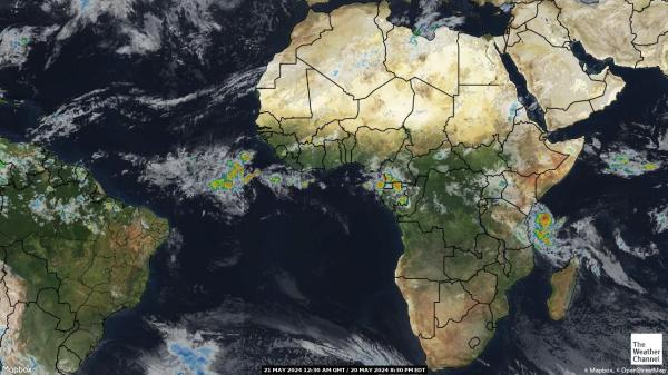 Nigeria Väder moln karta 