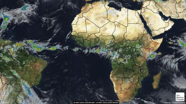 Nigeria Meteo nuvola mappa 