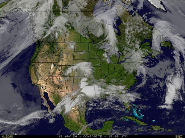 North America Weather Cloud Map 