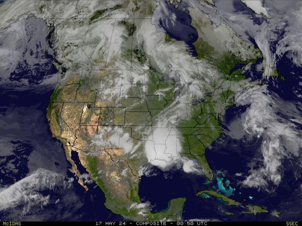 Amerika Utara Peta Cuaca awan 