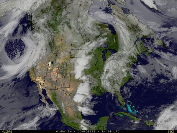 América del norte Mapa del tiempo pronóstico nube 