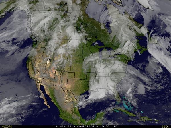 Amerika Utara Peta Cuaca awan 