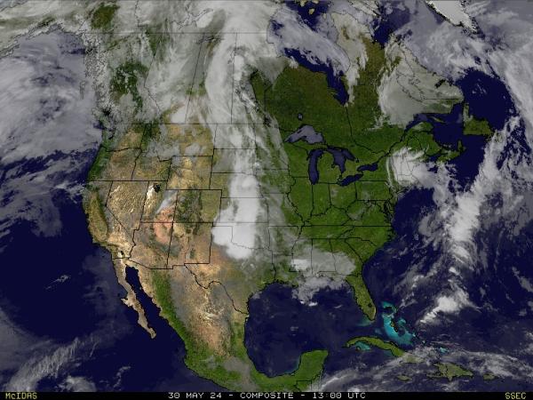 Kuzey Amerika Hava bulut haritası 