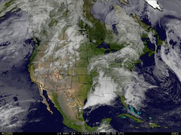 Sjeverna Amerika Vremenska prognoza, Satelitska karta vremena 