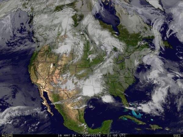 Sjeverna Amerika Vremenska prognoza, Satelitska karta vremena 