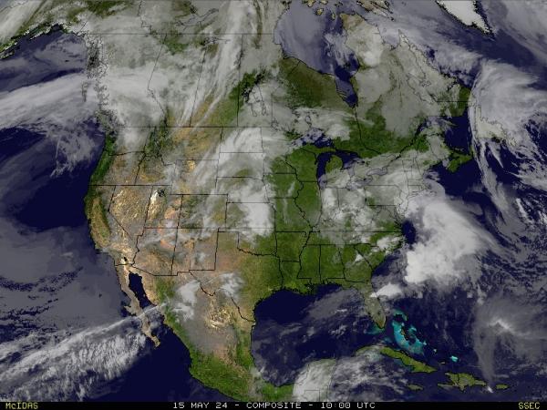 Severní Amerika Počasí mrak mapy 