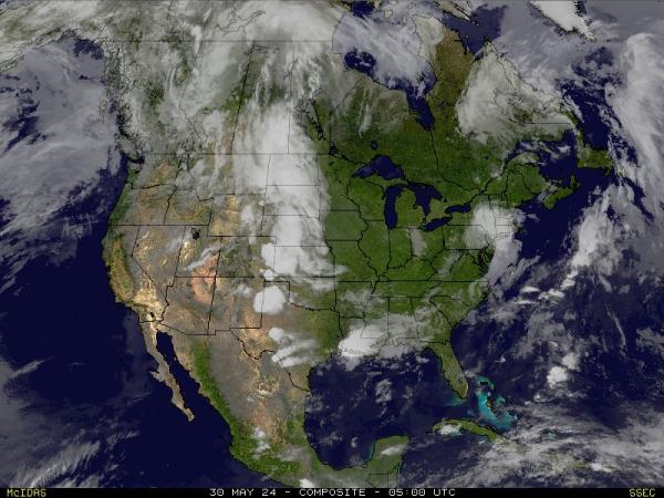 América del norte Mapa del tiempo pronóstico nube 