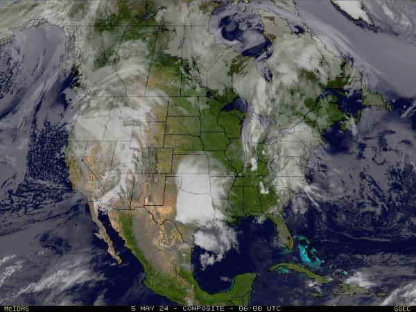 Северная Америка Погода облако карту 