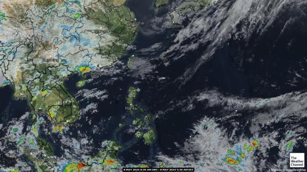 Северна Корея времето облачна карта 