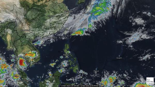 Pohjois-Korea Sää pilvi kartta 