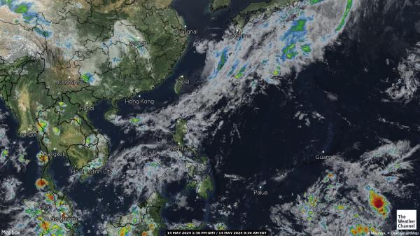 Corea del Norte Mapa del tiempo pronóstico nube 
