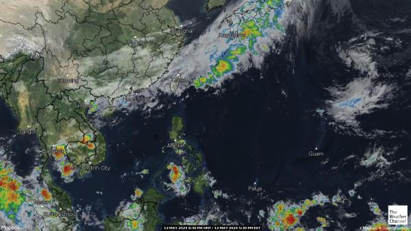 Põhja-Korea Ilm pilv kaart 