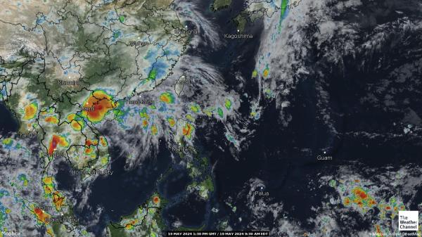 Korea Północna Chmura pogoda mapa 