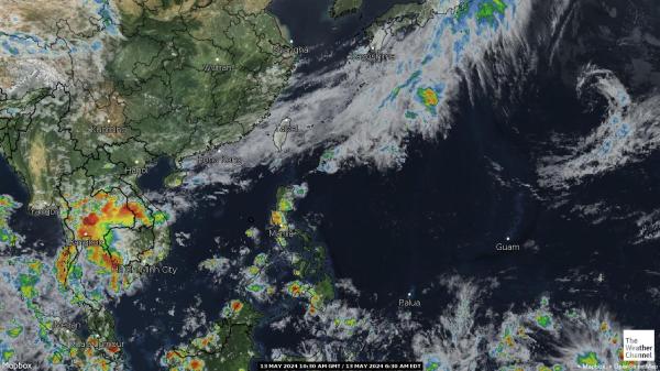 North Korea Previsão do tempo nuvem mapa 