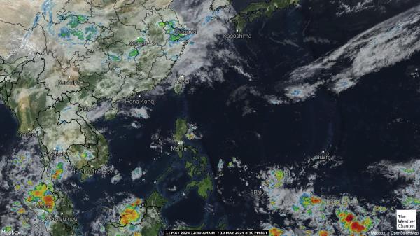 Korea Utara Peta Cuaca awan 