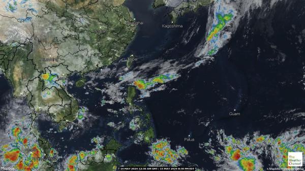 North Korea Meteo nuvola mappa 