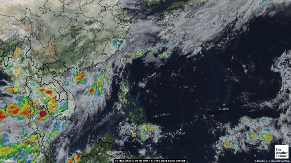 Észak Kórea Időjárás felhő térkép 