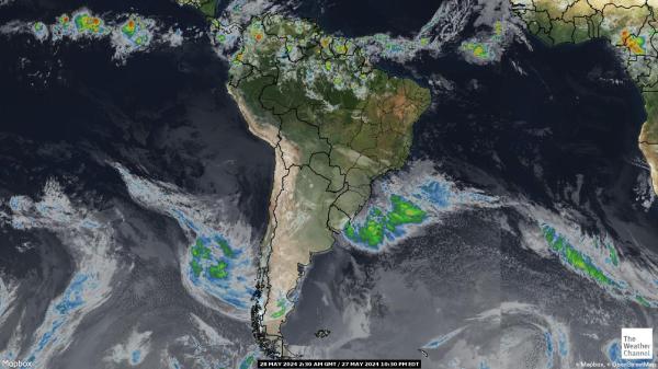 Paraguay Väder moln karta 