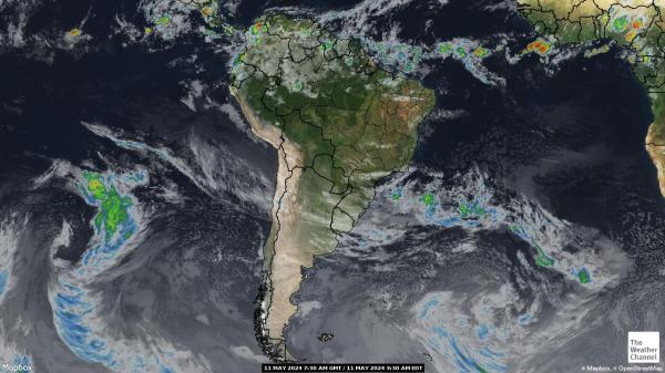 Paraguay Peta Cuaca Awan 
