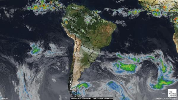 Paraguay Meteo nuvola mappa 
