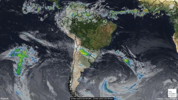 Paraguay Previsão do tempo nuvem mapa 