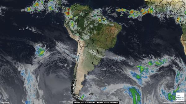 Paraguai Ilm pilv kaart 
