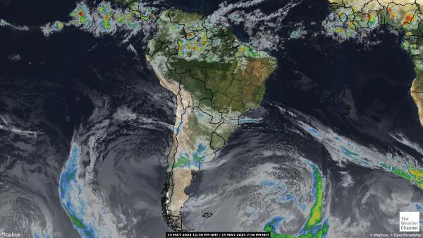 Paraguay Mapa del tiempo pronóstico nube 