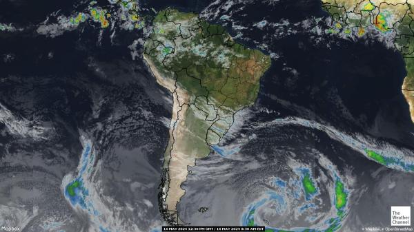 Paraguay Sää pilvi kartta 