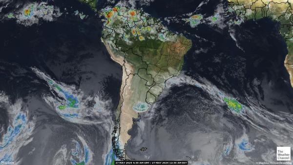 Paraguay Počasí mrak mapy 