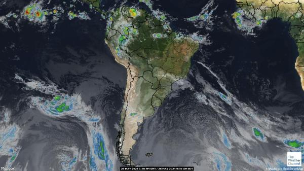 Paraguay Mapa del tiempo pronóstico nube 