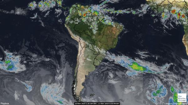 Peru Vejret sky kort 