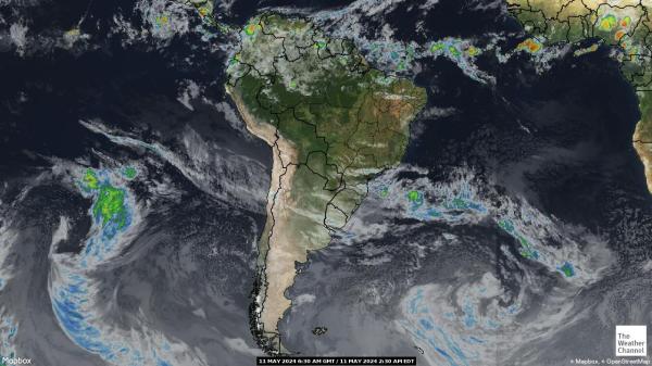 Peru Sää pilvi kartta 