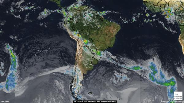 Peru Počasí mrak mapy 