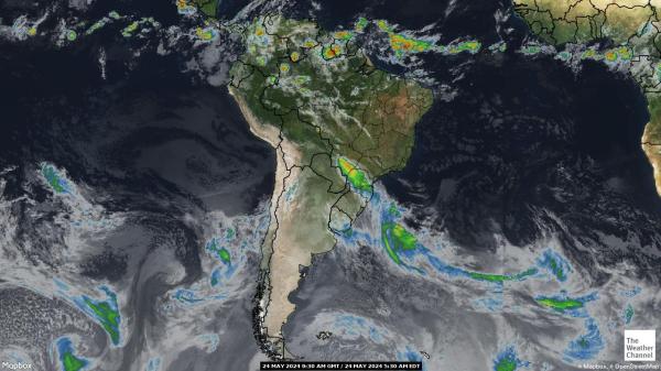 Peru Previsão do tempo nuvem mapa 