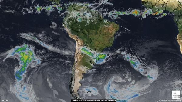 पेरू मौसम बादल मानचित्र 