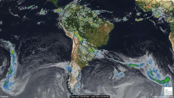 بيرو خريطة الطقس سحابة 
