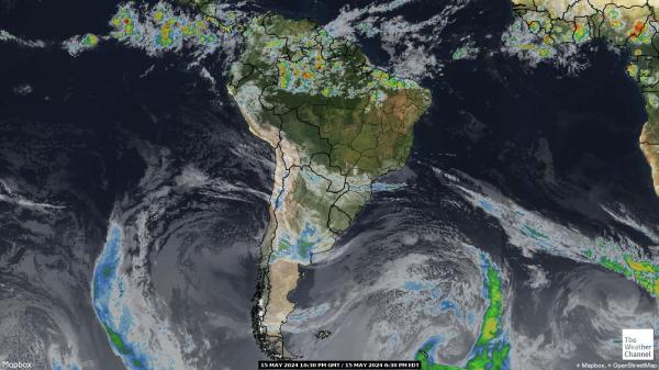 بيرو خريطة الطقس سحابة 