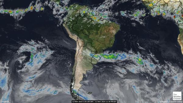 Peru Počasí mrak mapy 