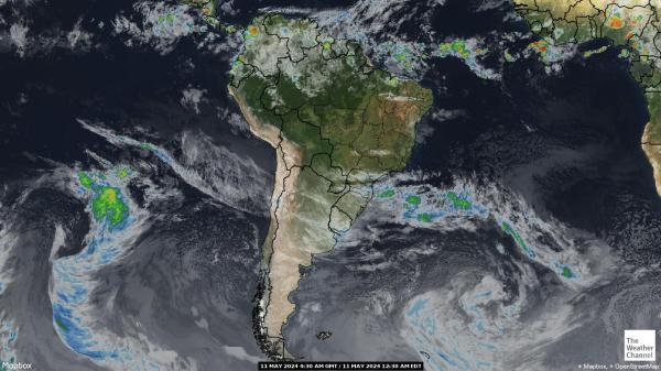 Перу времето облачна карта 