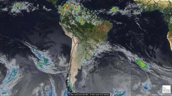 Peru Väder moln karta 