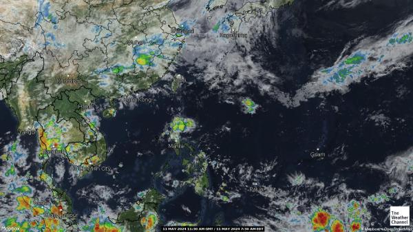 Filipíny Počasí mrak mapy 
