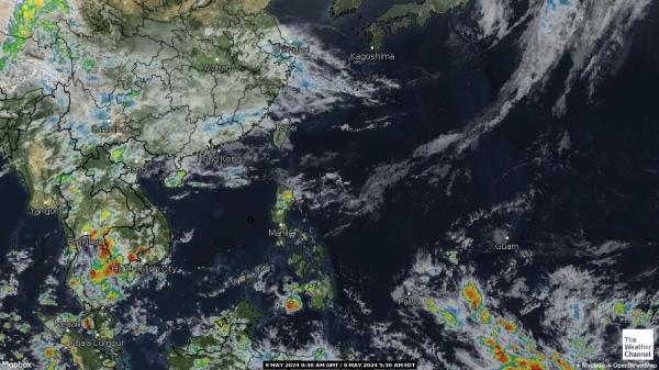 Philippines Previsão do tempo nuvem mapa 