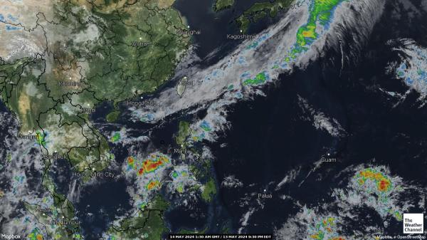 Fülöp-szigetek Időjárás felhő térkép 