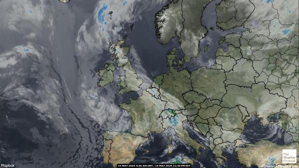 Portugal Previsão do tempo nuvem mapa 